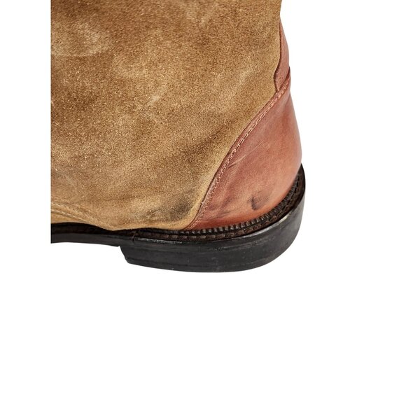 Taft Men\'s Tan Suede Cap Toe Leather Dress Boot Steampunk Old Money EU/43 US/10